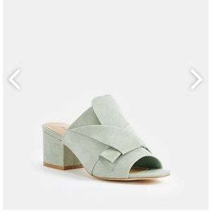 JustFab Minna heeled mule.